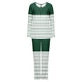 thumbnail image 6 of Cavosen Two Piece Lounge Set for Women with Pocket 2 Piece Pajamas Sets Long Pants Long Sleeve Sleepshirts Sleepwear Pleated Striped Nightwear Casual Homewear Fall Winter, 6 of 6