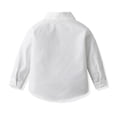 thumbnail image 4 of Mercatoo Kids Toddler Boy 3PCS Gentleman Suit Outfits 𝐍ewborn Long Sleeved Bow Tie Lapel Collar Shirt Solid Color Vest Pants Sets, 4 of 7