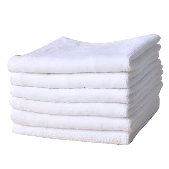 AUQ 2026 New 24/12/6Pcs White Hand Towels for Bathroom 9.84X9.84" Cotton Hand Towel Bulk for Gym Kitchen and Spa Soft Highly Absorbent Quick Dry Multipurpose Cleaning Towels