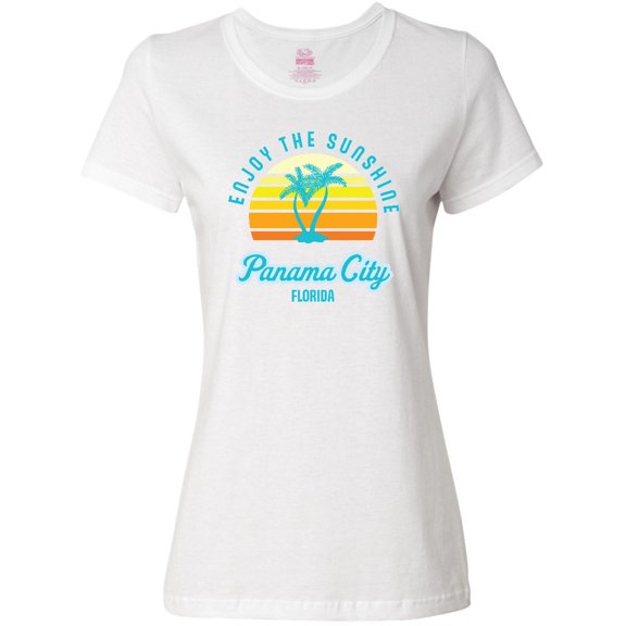 Inktastic Summer Enjoy the Sunshine Panama City Florida in Blue Women's T-Shirt