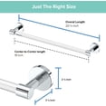 thumbnail image 4 of Gatco Clarion Towel Bar, 18" Wall Mount Bathroom Towel Holder, Acrylic & Chrome, 4 of 4