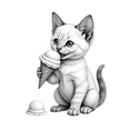 thumbnail image 3 of Cartoon Cat Stickers, Waterproof Cat Sticker for Water Bottle Laptop Phone Cases Planner Skateboard Luggage Helmet Party Favor Decor, Ideal for Adults Teens Teacher Rewards, 3 of 9
