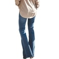thumbnail image 5 of Miqool Women's Bootcut Jeans Mid Rise Slim Fit Stretchy Denim Flared Pants with Pockets, 5 of 7