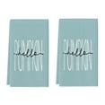 thumbnail image 2 of Mouliraty Hello Pumpkin Fall Kitchen Towels Dish Towels, Pumpkin Striped Kitchen Maple Leaf Text Dishwashing Kitchen Dishwashing Bathroom Hand, Indoor Thanksgiving Harvest Seasonal Decorations, 2 of 6