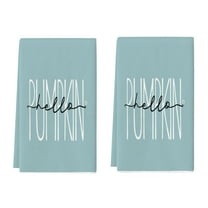 Btomtd Pumpkin Striped Hand Towel with Maple Leaf Text for Kitchen Dishwashing and Bathroom Use Soft and Absorbent Decorative Towels for Halloween Thanksgiving - 23.62'x15.74', A