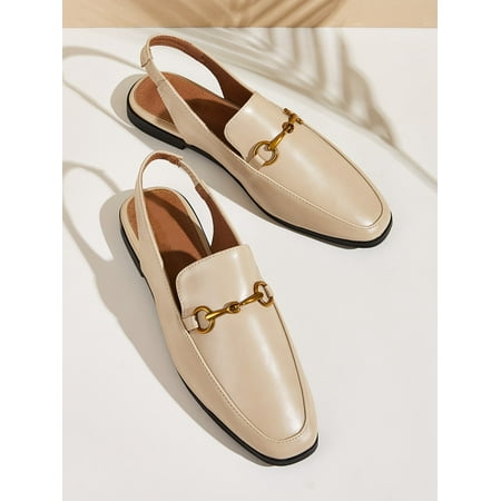 

Horsebit Decor Slingback Loafers Women‘s Footwear