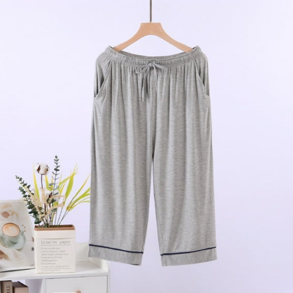 TYGHBN Pants Lightweight Soft Pajama Pants Loose Sleep Bottoms Drawstring Sleepwear Wear with Pockets Wide Leg Sweatpants Women Cute Sweatpants Loose Womens Pants Elastic Waist Womens Dress Casual