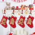 thumbnail image 5 of 2Pcs Christmas Stockings, Christmas Gingerbread Man 18 Inches Large Christmas Stocking, Xmas Fireplace Hanging Stockings Decorations for Family Holiday Party Ornaments Decor, 5 of 7
