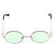 thumbnail image 2 of Gafas de sol redondas de gran tamaño con protección UV400, estilo retro, para hombre y mujer (montura dorada, gafas verdes), 2 of 8