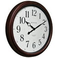 thumbnail image 2 of Westclox 20" Analog Quartz Accurate Brown Woodgrain Finish Wall Clock, 2 of 5