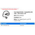 thumbnail image 2 of Turn Signal Switch - Compatible with 1987 - 1991 Ford F-150 1988 1989 1990, 2 of 2
