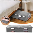 thumbnail image 4 of Birdeem 1Pcs Under Bed Storage Bag Organizer Bottom Polyester Fabric with Reinforced Handle Large Cover Quilt Foldable Under Bed Storage Bag Breathable Transparent, 4 of 12