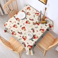 thumbnail image 2 of Beige Christmas Santa Pattern Square Tablecloth,Waterproof Square Table Cover,Wipeable Spillproof Washable Table Cover for Home Kitchen Party Decor 42"X42"(107x107cm), 2 of 6
