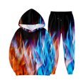 thumbnail image 4 of WhouRiu Boys Girls Autumn Casual Outfits Kids Unisex Fashion Graphic Pullover Hoodies And Pants Sets, 4 of 4