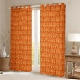 thumbnail image 2 of Feelyou Boho Damask Black Out Curtains, Orange Life Tree Curtains Pack of 2 (42x63 Each), 2 of 6
