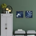thumbnail image 4 of 2 Pieces Rustic Dandelion Butterfly Canvas Wall Art Wish Flowers Navy Blue Picture Artwork for Bathroom Bedroom Home Decor Ready to Hang 12x12inchx2pcs (Blue and White), 4 of 7