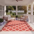 thumbnail image 5 of Safavieh Courtyard Amber Geometric Indoor/Outdoor Area Rug, Red/Bone, 5'3" x 5'3" Square, 5 of 15