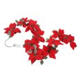 thumbnail image 1 of Luz decorativa navideña, luz de cadena de flores, 10 luces de cadena de flores, lámpara LED de cadena de Navidad probada profesionalmente, 1 of 8