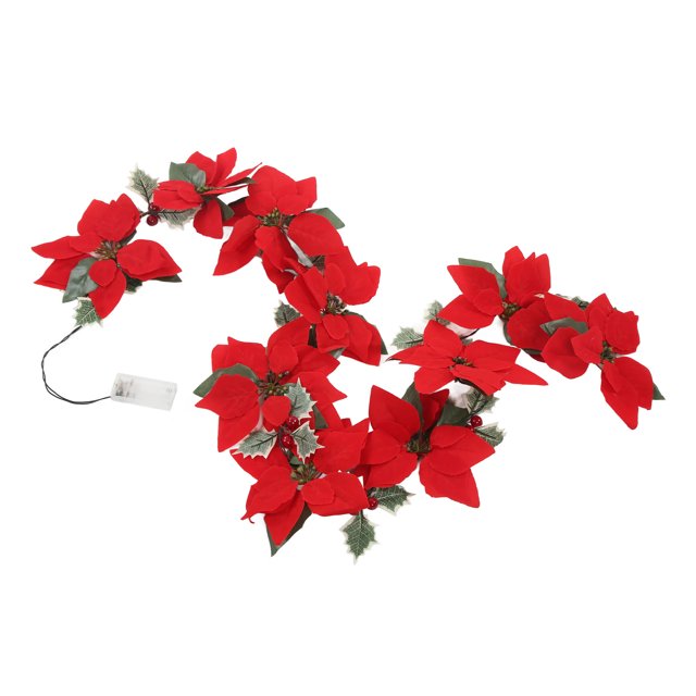 Luz decorativa navideña, luz de cadena de flores, 10 luces de cadena de flores, lámpara LED de cadena de Navidad probada profesionalmente