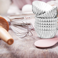 thumbnail image 4 of 500 Uds. Forros de papel de aluminio para cupcakes, moldes para muffins, tazas para hornear para bodas, cumpleaños, baby showers, fiestas, 4 of 6