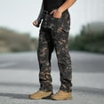 thumbnail image 4 of WTOBBY Men's Fleece-Lined Water-Resistant Ripstop Cargo Pants Multi-Pocket Tactical Work Pants for Hiking Camping Fishing Construction Outdoor Warm Men's Trousers,Camouflage L, 4 of 6