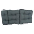 thumbnail image 2 of 20-inch by 42-inch Solid Twill Tufted Chair Cushion Grey-Color, 2 of 3
