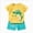 Yellow, variant on NIEWTR Kids Toddler Baby Boy GirlsShort Sleeve T Shirt Elastic Waistband Casual Elastic Shorts 2PCS Outfit Set T-Shirt For 1t 2t 3t 4t 5t 6t Pajamas & Dailywear (Green,5-6 Years)