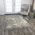 thumbnail image 2 of Alora Decor Radiant 5' x 8' Abstract Gray/Ivory/Gray Hybrid Area Rug, 2 of 15