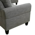 thumbnail image 2 of Hommoo Sofa Set,Linen 2-Piece Sofa Set,L-Shaped Sectional Couch Set with Left Armrest for Living Room，Brown Grey（No Ottoman）, 2 of 7