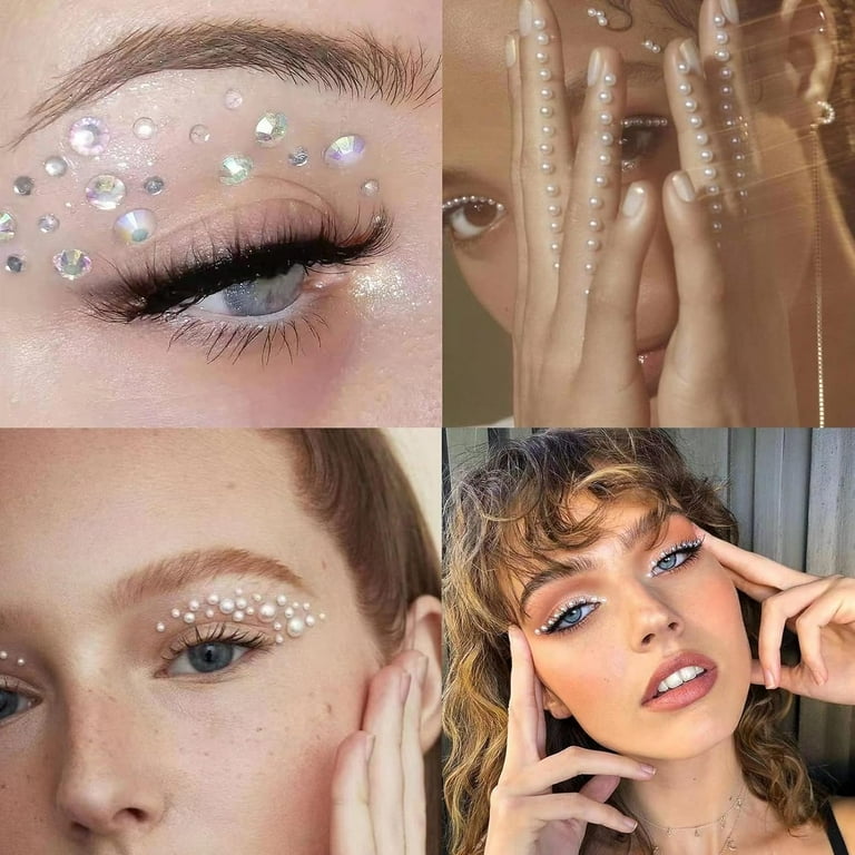 1492 Pcs Face Gems Hair Gems, Self-Adhesive Face Jewels Eye Jewels