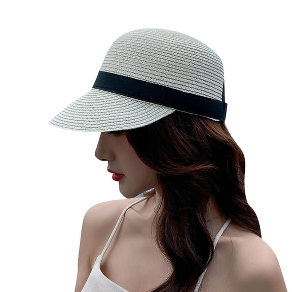 Sun Hat Sun Protection Wide Brim Windproof Anti-UV Adjustable Bee Decoration Hand Weaving Sun Visor Hat Daily Accessory