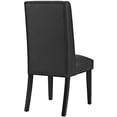 thumbnail image 3 of Modway Baron 20.5" Solid Rubberwood and Vegan Leather Dining Chair in Black, 3 of 4