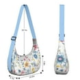thumbnail image 2 of Nylon Crescent Bag for Women Men Trendy, Floral Medium Crossbody Dumpling Bags with Adjustable Strap Lightweight Travel Shoulder Tote Half Moon Hobo Bag, 2 of 5