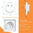 thumbnail image 2 of Couvercle de Ventilation de Sécheuse 4 Pouces, Protection de Ventilation de Sécheuse à Double Porte avec 4 Vis, Couvercles de Ventilation Extérieurs (Blanc), 2 of 7
