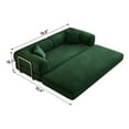 thumbnail image 4 of SEENYOO 78.8" Cloud Couch, Small Couches for Living Room, Convertible Corduroy Floor Sleeper, Comfy Futon with Pillow Back & Armrest, Boneless Modular, Easy Setup, Green, 4 of 18