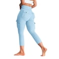 thumbnail image 1 of MKLEKYY Leggings deportivos para mujer, pantalones de yoga con bolsillos, leggings de entrenamiento de cintura alta, sin costuras, ajustados, para gimnasio, fitness y correr., 1 of 3