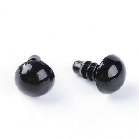 500Pairs Craft Plastic Eyes Stuffed Eyes Safety Eyes Black 20Mm