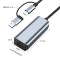 LOPNGLS 1000M Type C to RJ45 Lan Port Adapter Network Card For