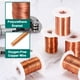 thumbnail image 3 of Uxcell Alambre Magnético 26 AWG, Alambre de Cobre Esmaltado de 26 Calibres, Alambre de Bobina Magnética de 6 oz para Transformador, Motor, Eléctrico, 155C(311F), 3 of 5