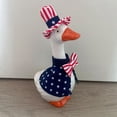 thumbnail image 3 of 7 Inch Goose Figurine Independence Day Decor, Patriotic Red White Blue Outfit with Hat and Cape, Festive Home Decoration for 4th of July and Memorial Day, 3 of 7