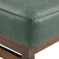thumbnail image 6 of GDF Studio Modern Upholstered Cocktail Ottoman Bench with PU Cushion Top, Green, 6 of 9