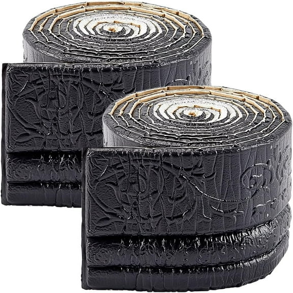 2 Rolls 91x4 Inch Flexible Wallpaper Border Mirror Edging Frame Lines Peel and Stick Black 3D Wall Molding Edging Foam Wall Base Ceiling Baseboard for Home DIY Furniture Home Decor