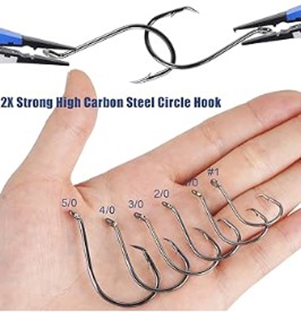 Stellar UltraPoint Wide Gap 6/0 (100 Pack) Circle Hook, Offset Circle Extra Fine Wire Hook for Catfish, Carp, Bluegill to Tuna. Saltwater or Freshwater Fishing Hooks, Gear and Equipment
