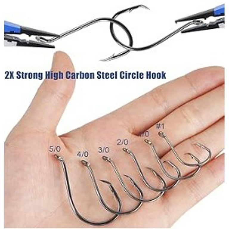 Stellar UltraPoint Wide Gap 3/0 (100 Pack) Circle Hook, Offset Circle Extra Fine Wire Hook for Catfish, Carp, Bluegill to Tuna. Saltwater or