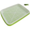 thumbnail image 3 of Seed Sprouter Tray Green BPA Free PP Plastic Soil-Free Wheatgrass Grower Nursery Tray Container with Drain Hole, 3 of 5