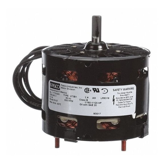 Fasco Motor,1/120 to 1/160 HP,600 rpm208-230V D107