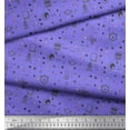 thumbnail image 3 of Soimoi Purple Poly Georgette Fabric Infographics Education Theme Printed Fabric 1 Yard 52 Inch Wide, 3 of 3