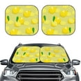 thumbnail image 2 of Naloa Bright Lemons 2 Piece Foldable Car Sun Shades, Car Windshield Sunshade, Front Window Sunshade for Car, Truck, SUV - Small, 2 of 7