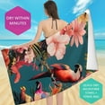 thumbnail image 4 of Autua Tropical Jungle Birds Beach Towel Oversized 36"x72" Quick Dry Microfiber Towels Pool Accessories Cruise Essentials Vacation Gifts Summer Must Haves for Swimming Camping Travel 27.5x55in, 4 of 7