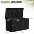 thumbnail image 6 of Patiowell 90 Gallon Outdoor Resin Deck Box, Large Weatherproof Storage Box with Locking Lid for Patio, 6 of 7